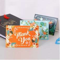 Thank You Card Flower Pattern UV Printing Beautiful Small Card Customized